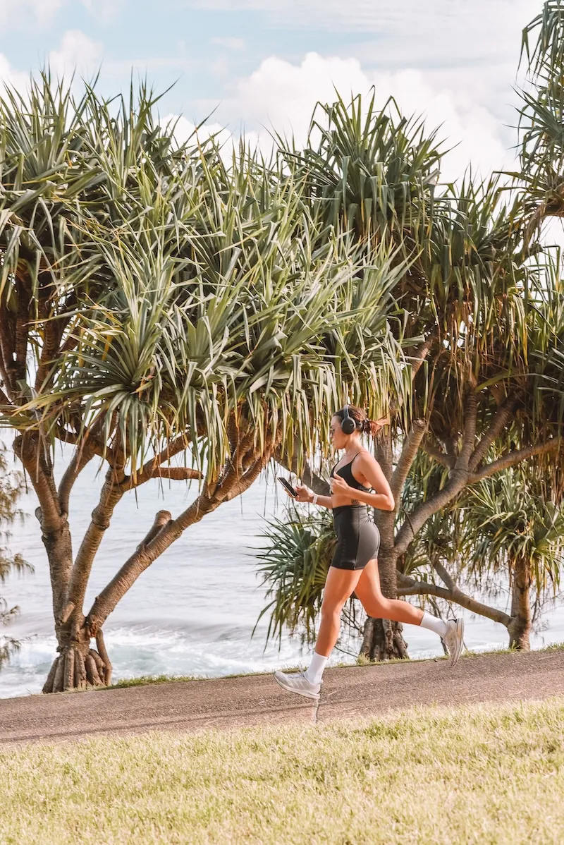 Chilli FM listener out running by the sea